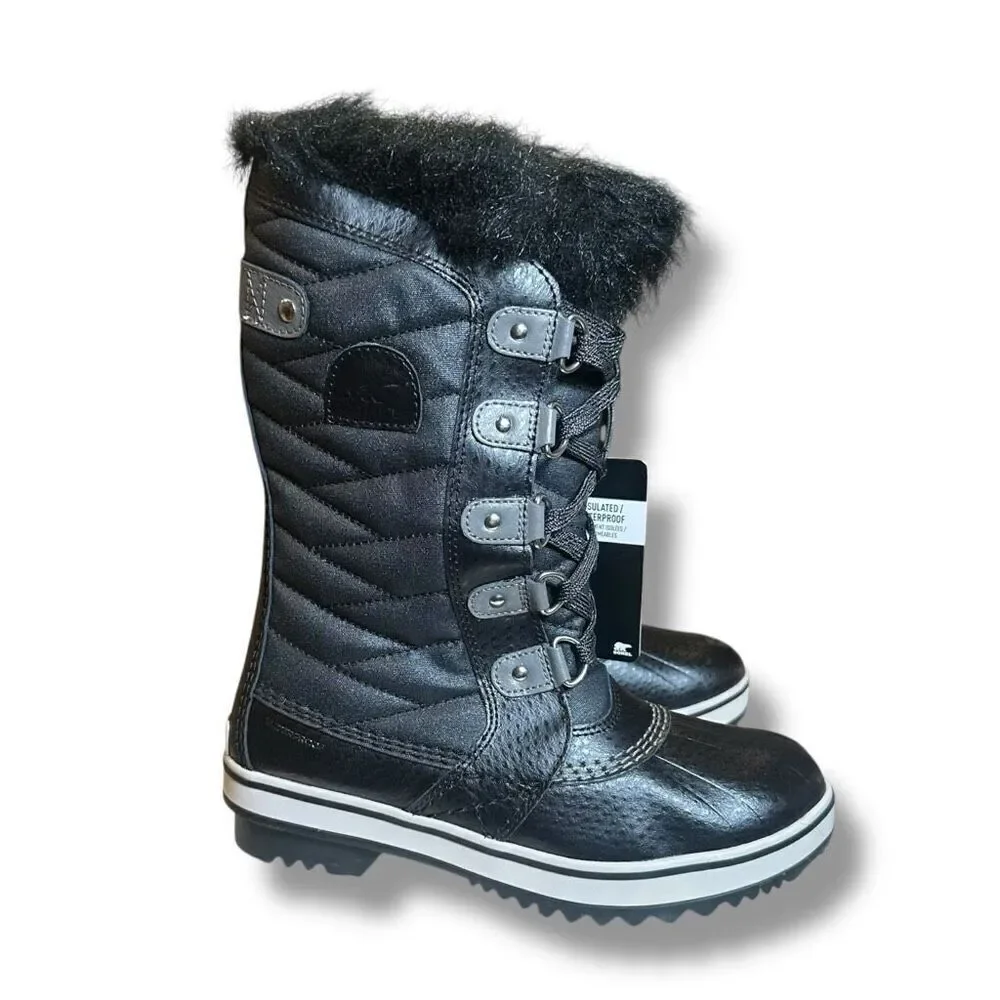 SOREL Insulated Tofino II Waterproof Faux Fur Winter Snow Boots Youth Big Kids S